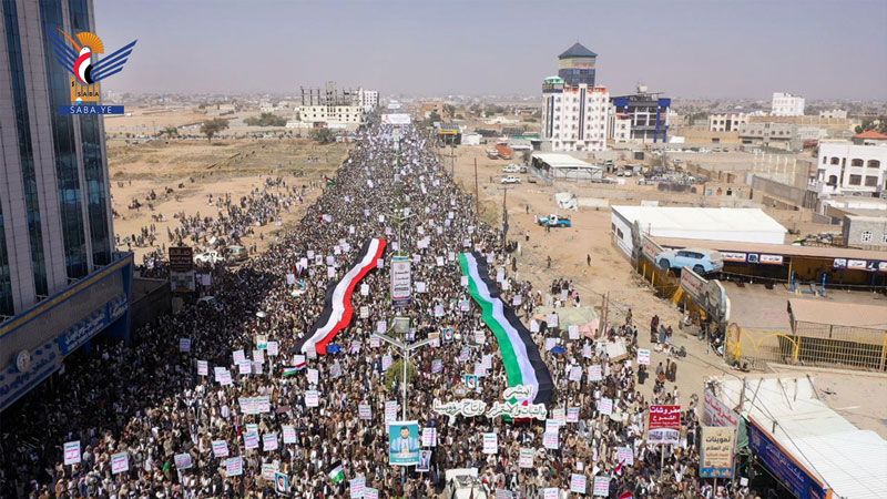 اليمن | بيان مسيرات صعدة: متمسكون بمساندة الشعب الفلسطيني حتّى وقف العدوان على غزّة