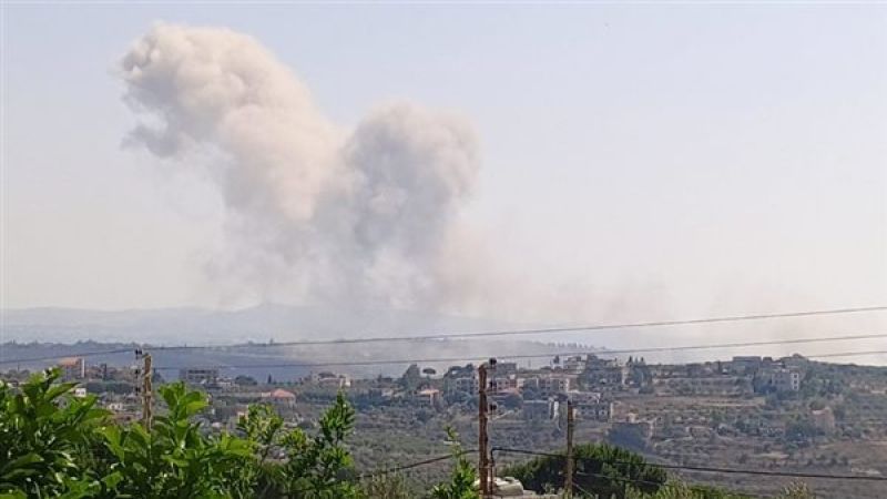 لبنان | الطيران الصهيوني المسيّر يغير بصاروخين على بلدة كفركلا