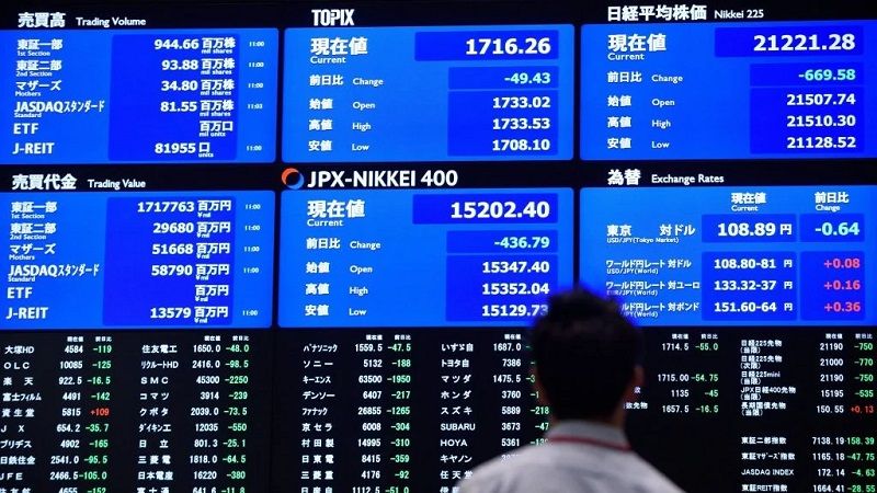 رويترز: البورصة اليابانية تشهد أكبر خسائر يومية لها منذ 1987 وسط تراجع كبير للبورصات الآسيوية