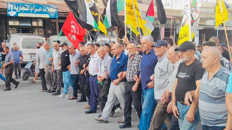 تضامنًا مع الضفة وغزة.. مسيرة لحركة الجهاد الإسلامي في مخيم نهر البارد