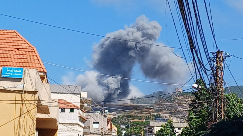 لبنان| غارة صهيونية استهدفت المنطقة بين بلدتي عربصاليم وجرجوع