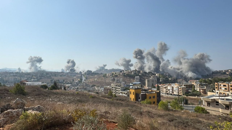 لبنان| غارات عنيفة استهدفت مدينة النبطية