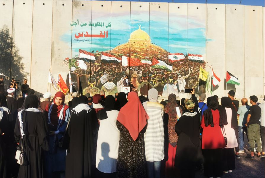 بالصور| جدارية "البحرين .. نحو فلسطين": مرسم التحرير والكرامة