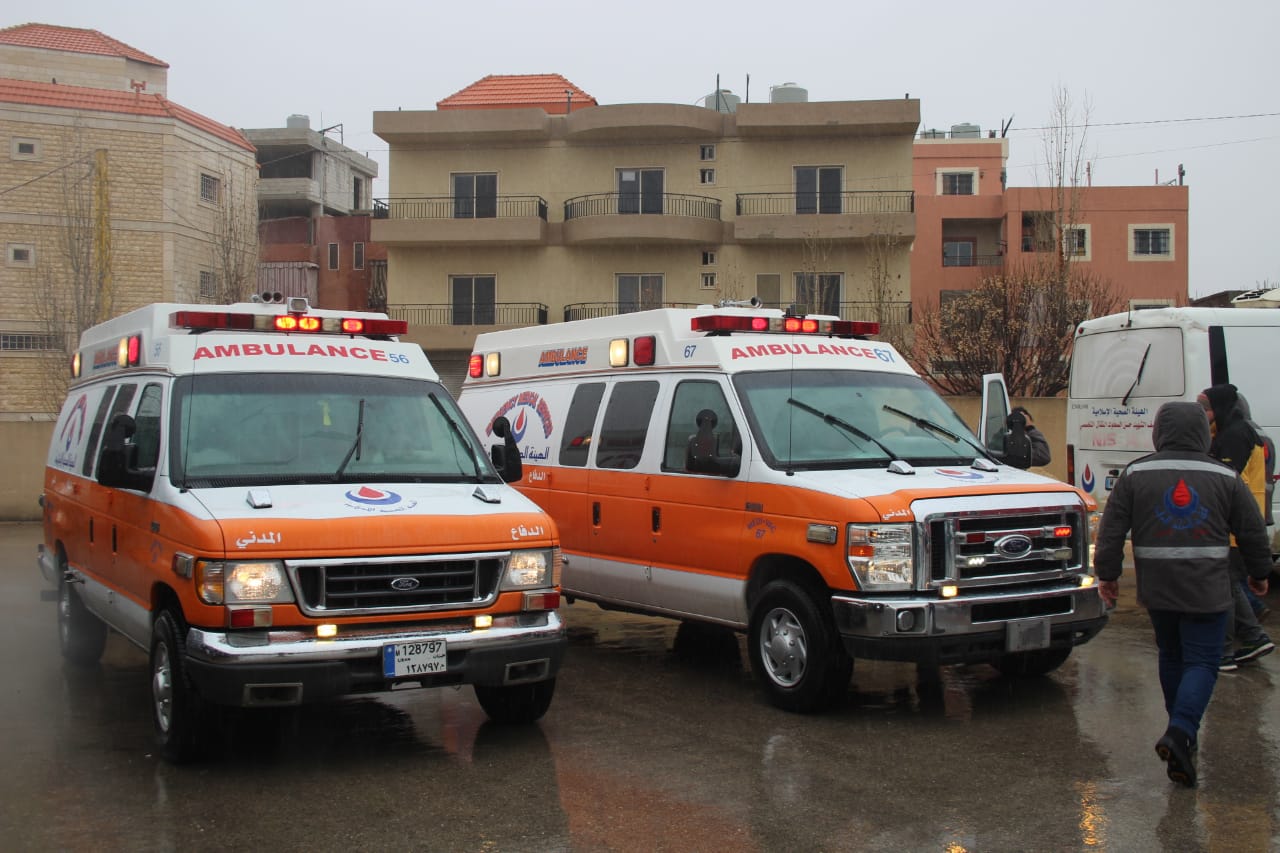 بالصور.. سيارتا إسعاف للدفاع المدني في الهيئة الصحية الإسلامية في بعلبك