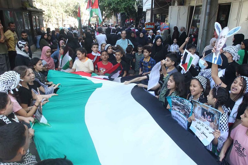 وقفات تضامنية مع الشعب الفلسطيني في صيدا ومخيّماتها 